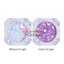 Decor pentru unghii NADP044EE Paiete pentru decor unghii cu schimbare la lumina UV TCU001 - Fuchsia